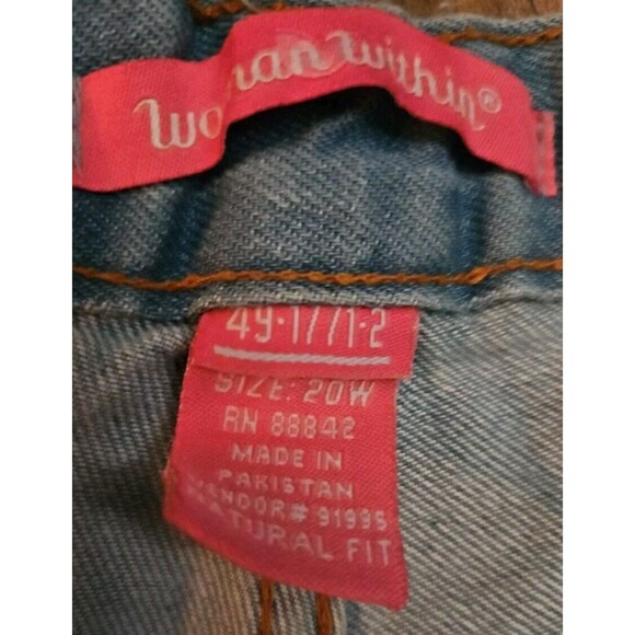 Woman Within Jeans 20W Natural Fit Straight-Leg Medium Wash - Picture 3 of 6